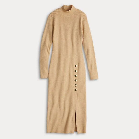 Nine West Tan Camel Bodycon Dress Medium NWT - Picture 3 of 11